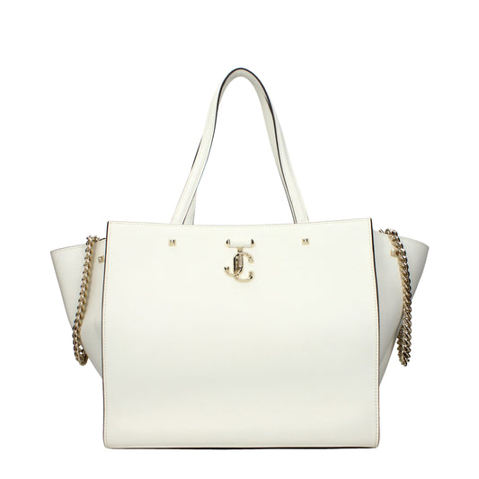 Jimmy Choo White Leather Shoulder Bag