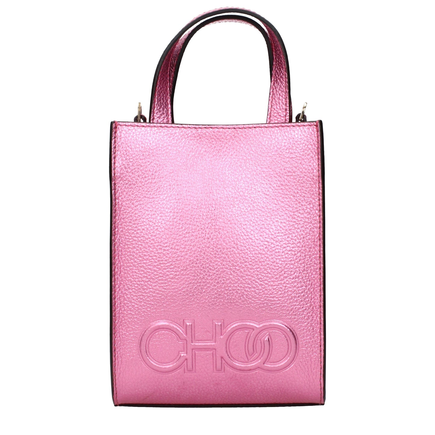 Jimmy Choo Pink Leather Handbag - Peony Fuchsia Elegance
