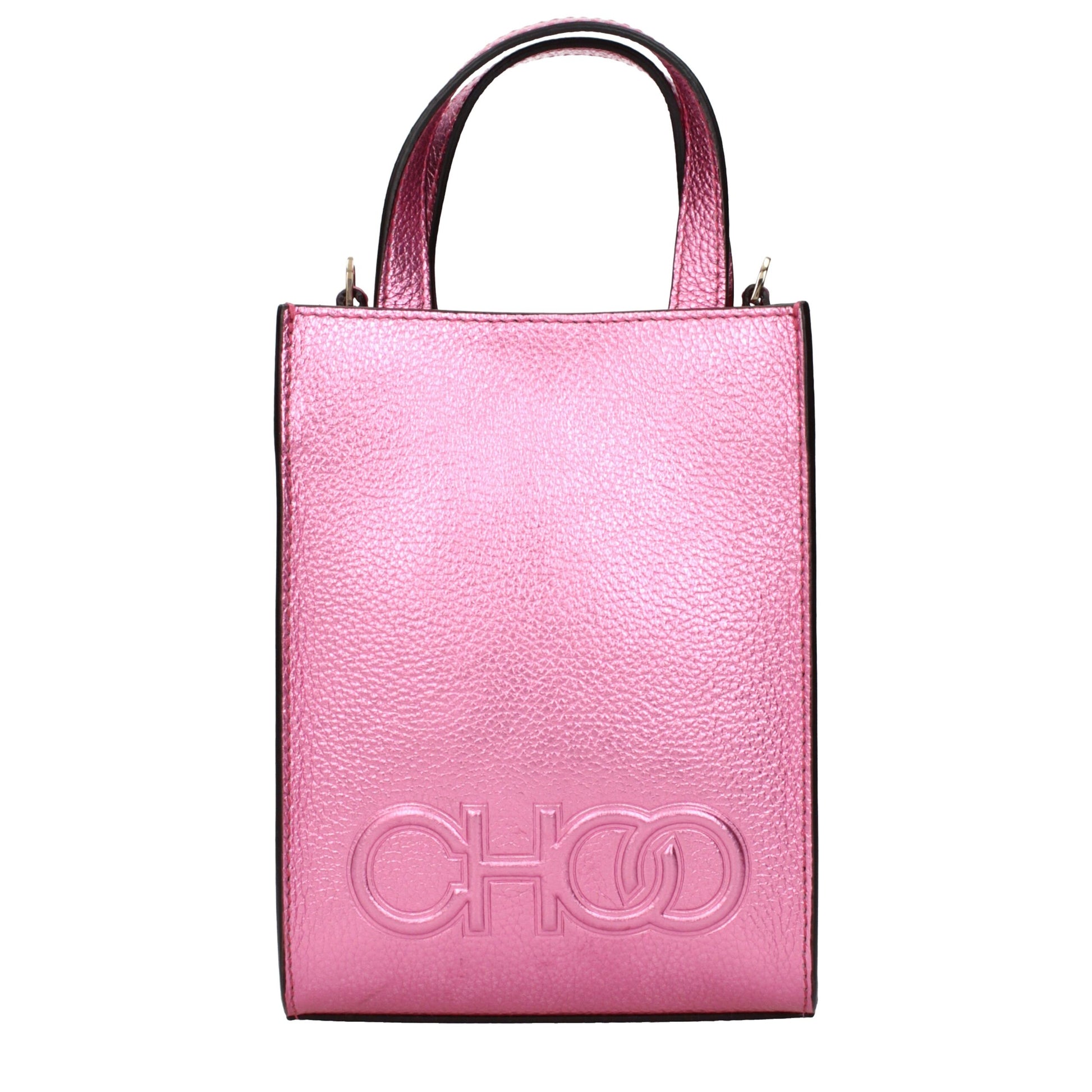 Jimmy Choo Pink Leather Handbag - Peony Fuchsia Elegance