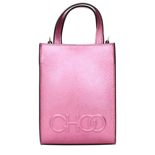 Jimmy Choo Pink Leather Handbag - Peony Fuchsia Elegance