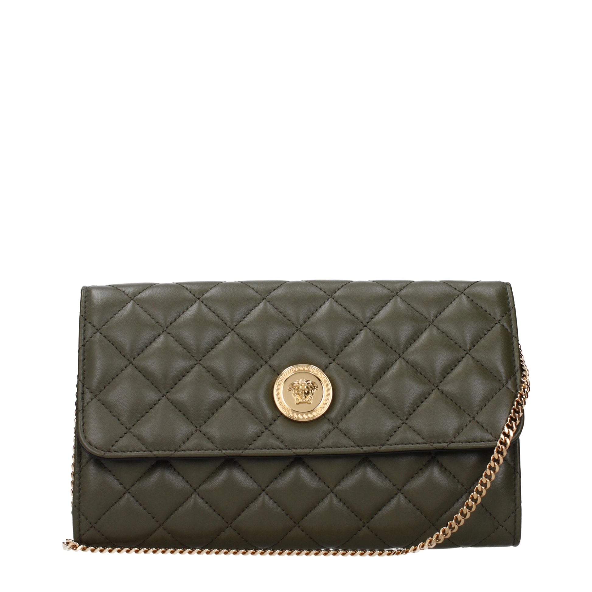 Versace Green Leather Clutch Bag - A Statement of Luxury