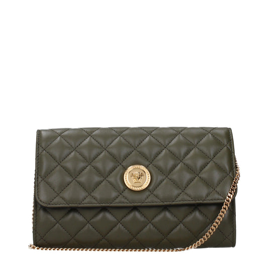 Versace Green Leather Clutch Bag - A Statement of Luxury
