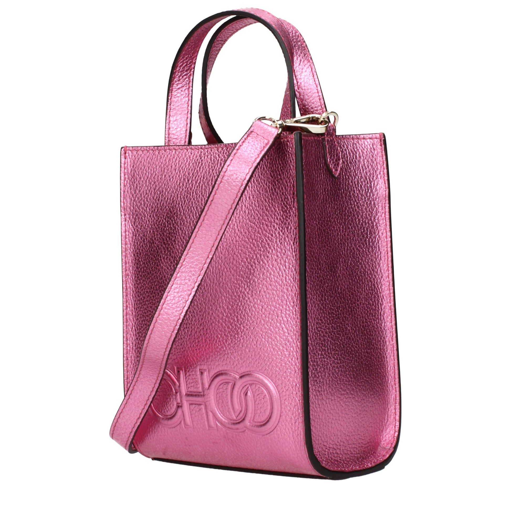 Jimmy Choo Pink Leather Handbag - Peony Fuchsia Elegance
