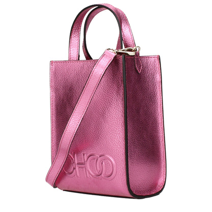 Jimmy Choo Pink Leather Handbag - Peony Fuchsia Elegance