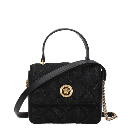 Versace Black Fabric Handbag: A Statement of Luxury