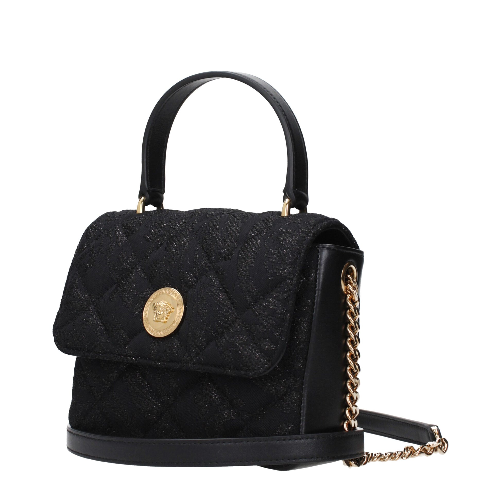 Versace Black Fabric Handbag: A Statement of Luxury