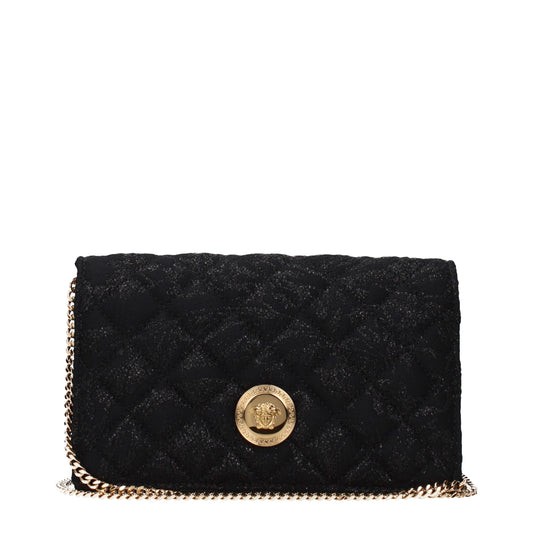 Versace Black Fabric Clutch Bag - Unleash Your Inner Glamour