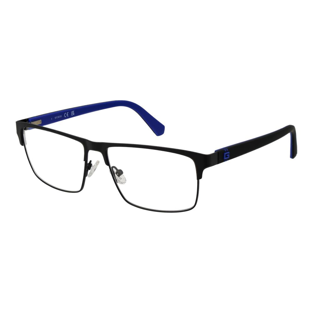 Guess Men's Optical Glasses – Black Rectangle Frame, 57mm