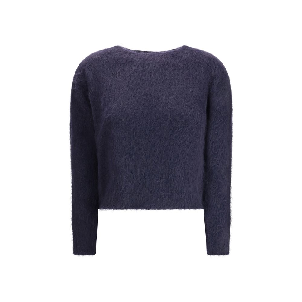 Max Mara Blue Polyamide Sweatshirt - Aceto Sweater