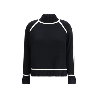 Max Mara Pescara Black Wool Turtleneck Sweater