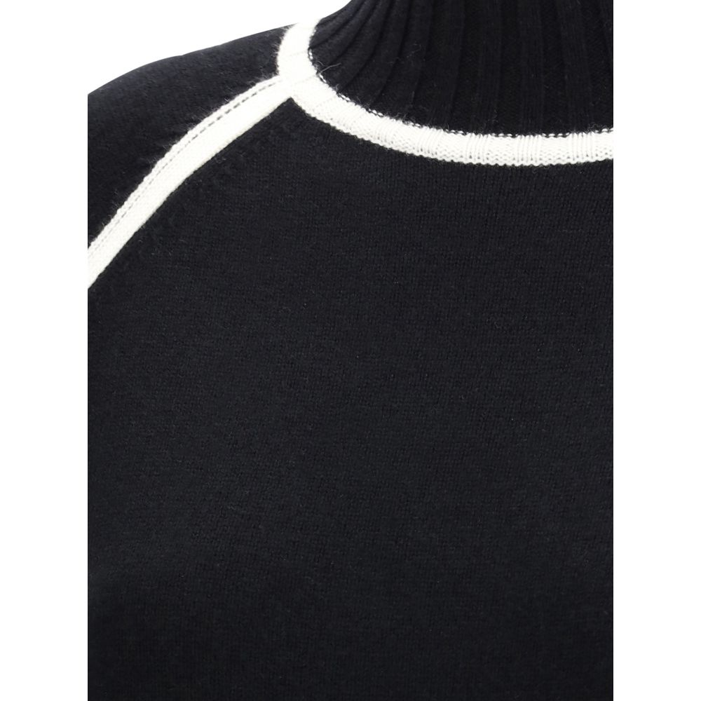 Max Mara Pescara Black Wool Turtleneck Sweater