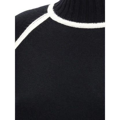 Max Mara Pescara Black Wool Turtleneck Sweater