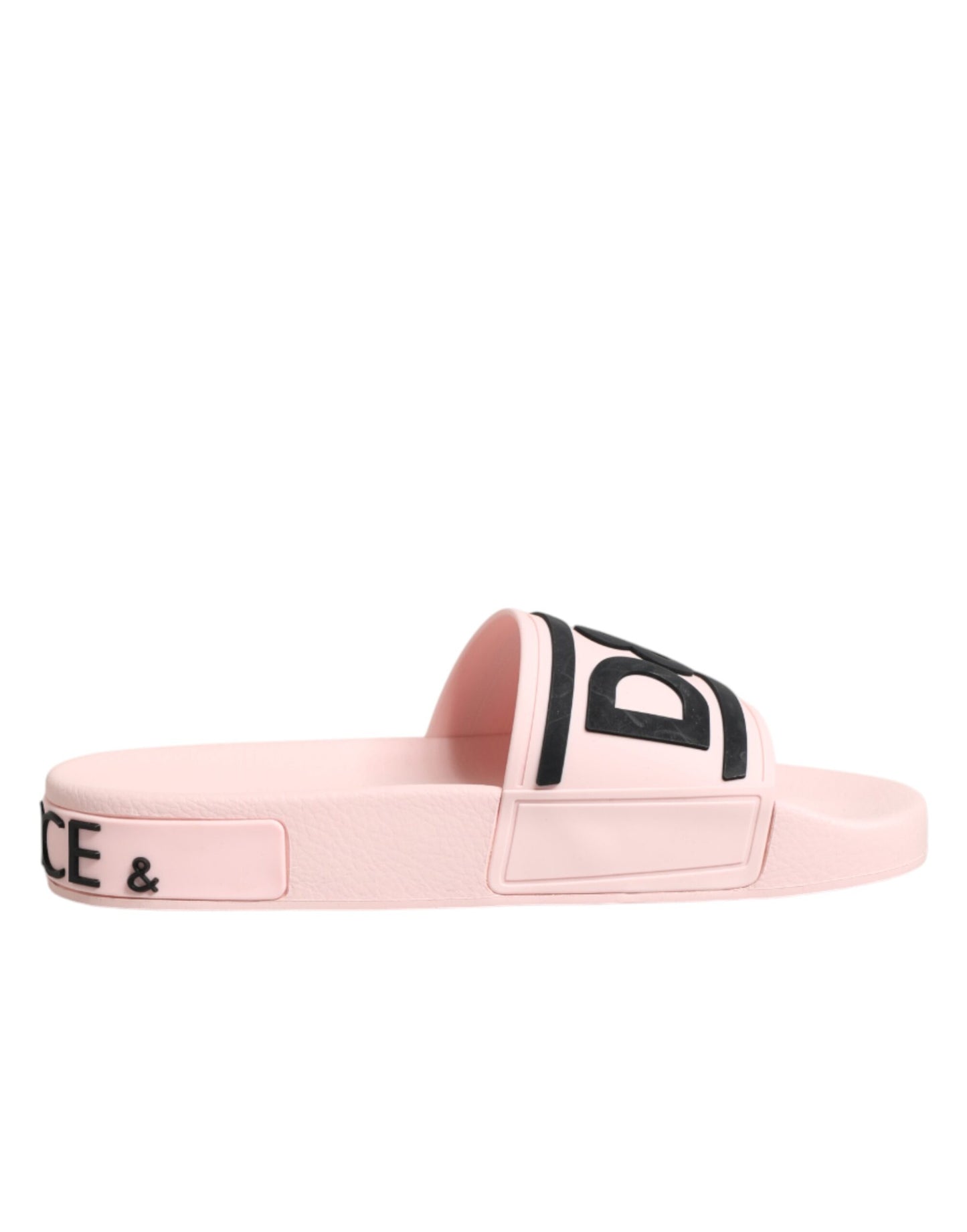 Dolce & Gabbana Pink Rubber Slides - Beachwear Luxury