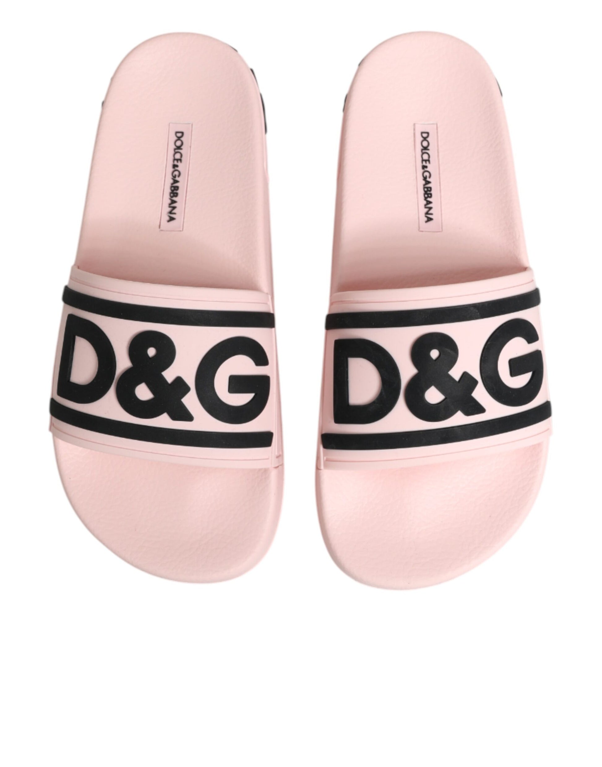Dolce & Gabbana Pink Rubber Slides - Beachwear Luxury