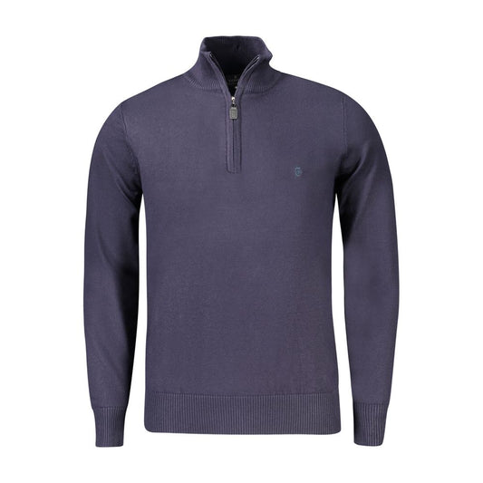 Coveri Moving Blue Nylon Sweater - Stylish and Versatile Half Zip