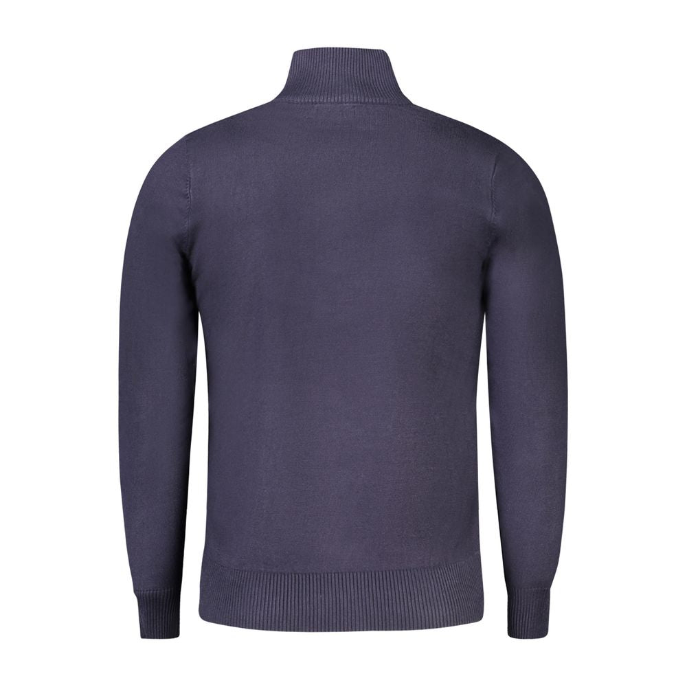 Coveri Moving Blue Nylon Sweater - Stylish and Versatile Half Zip