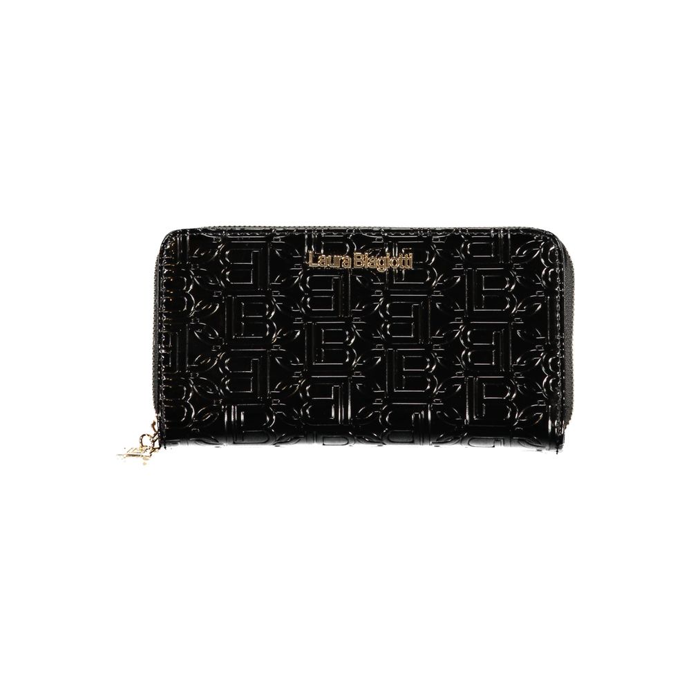 Laura Biagiotti Black Polyethylene Arcade Wallet
