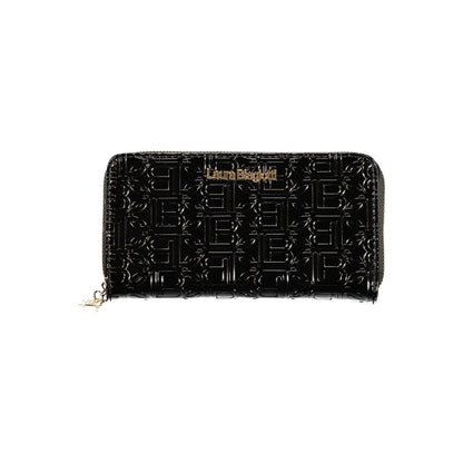 Laura Biagiotti Black Polyethylene Arcade Wallet