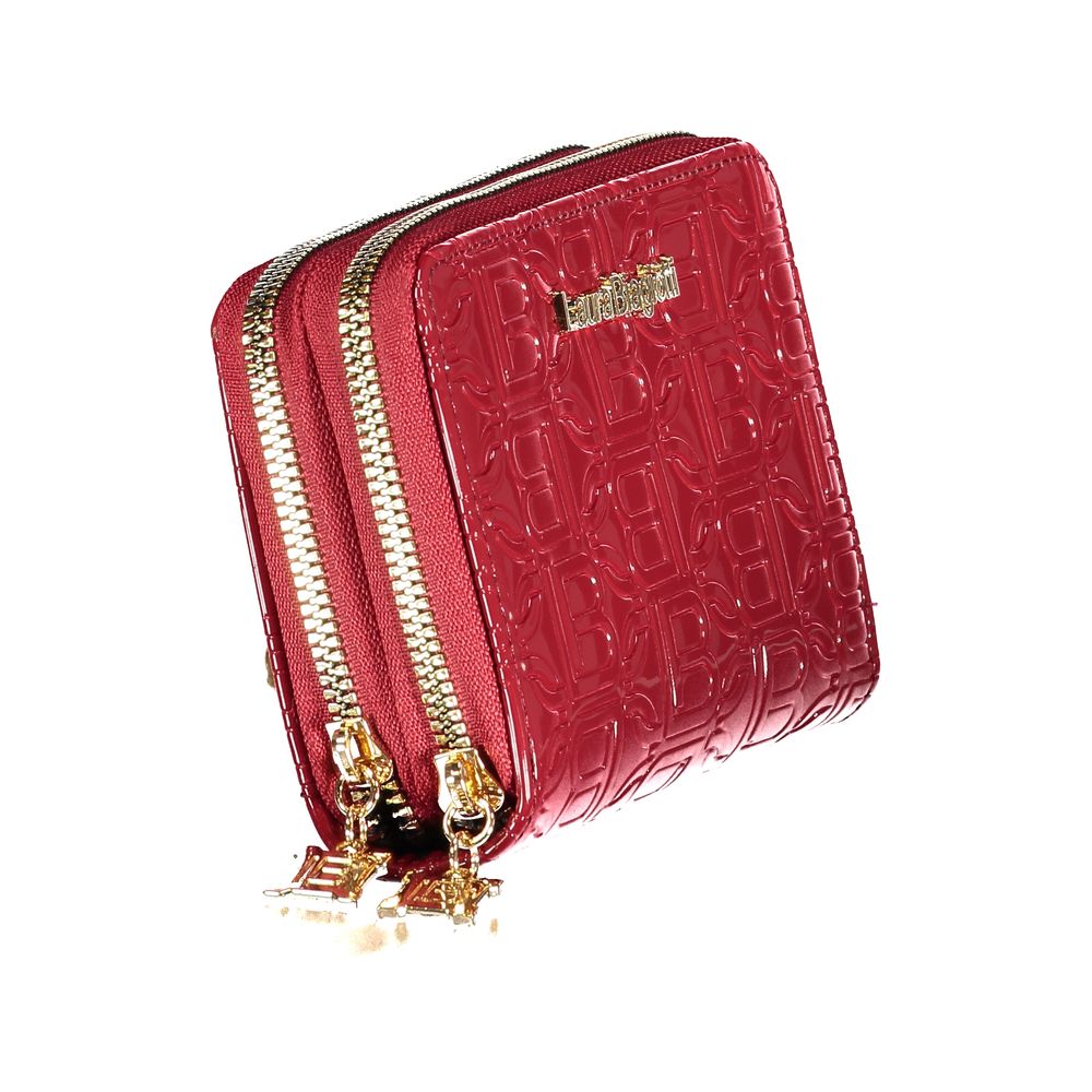 Laura Biagiotti Red Polyethylene Double Arcade Wallet