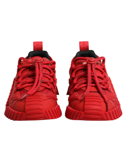 Dolce & Gabbana Red Logo Lace Low Top NS1 Sneakers