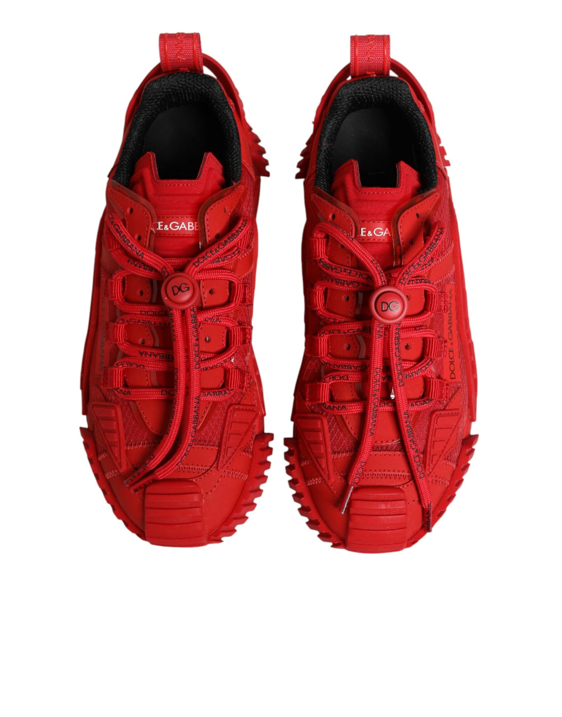 Dolce & Gabbana Red Logo Lace Low Top NS1 Sneakers