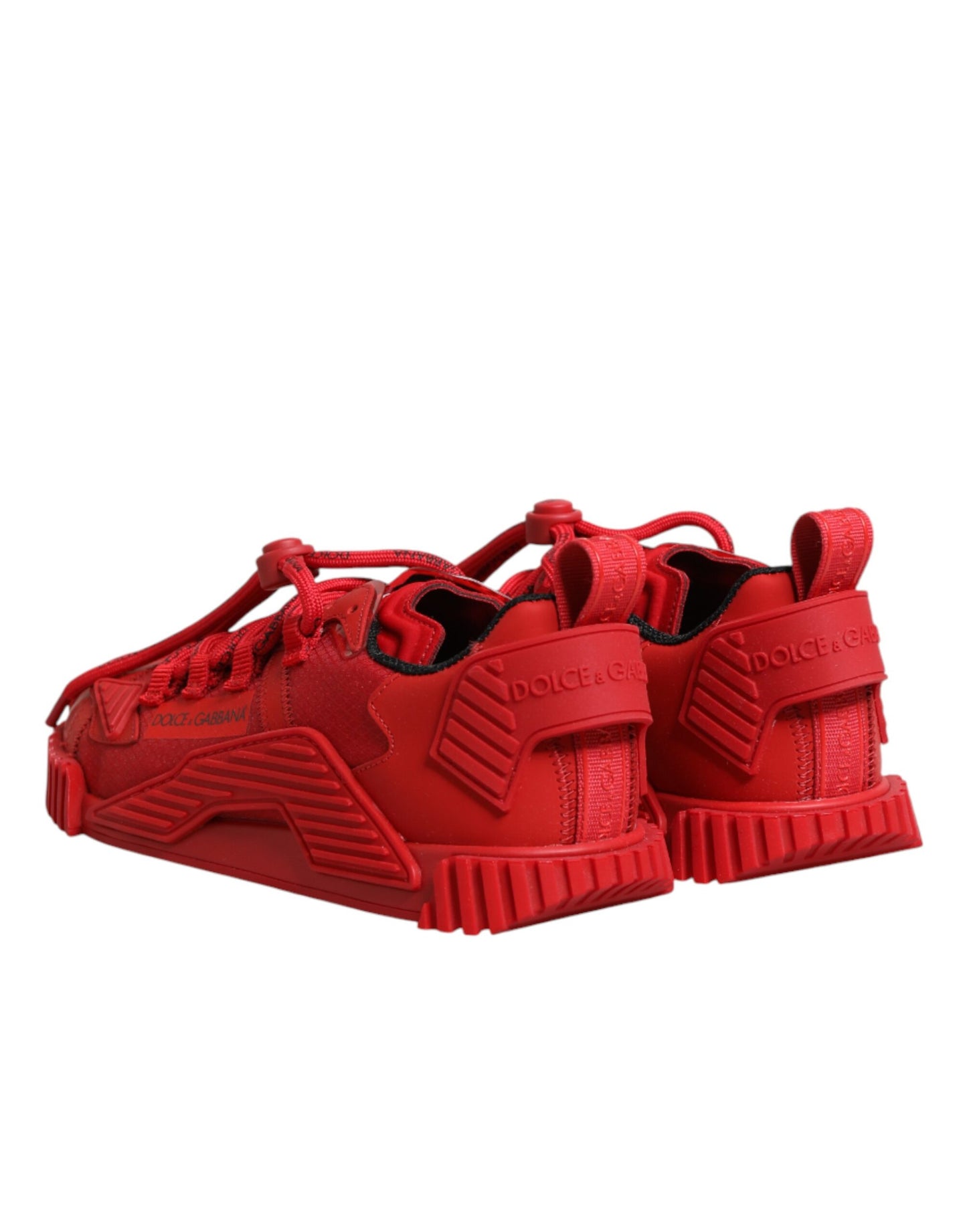 Dolce & Gabbana Red Logo Lace Low Top NS1 Sneakers