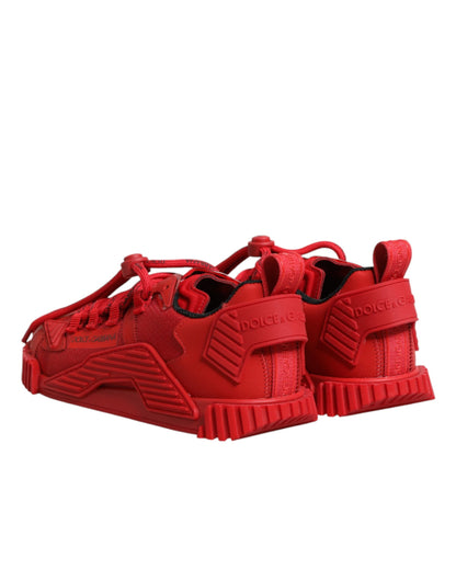 Dolce & Gabbana Red Logo Lace Low Top NS1 Sneakers