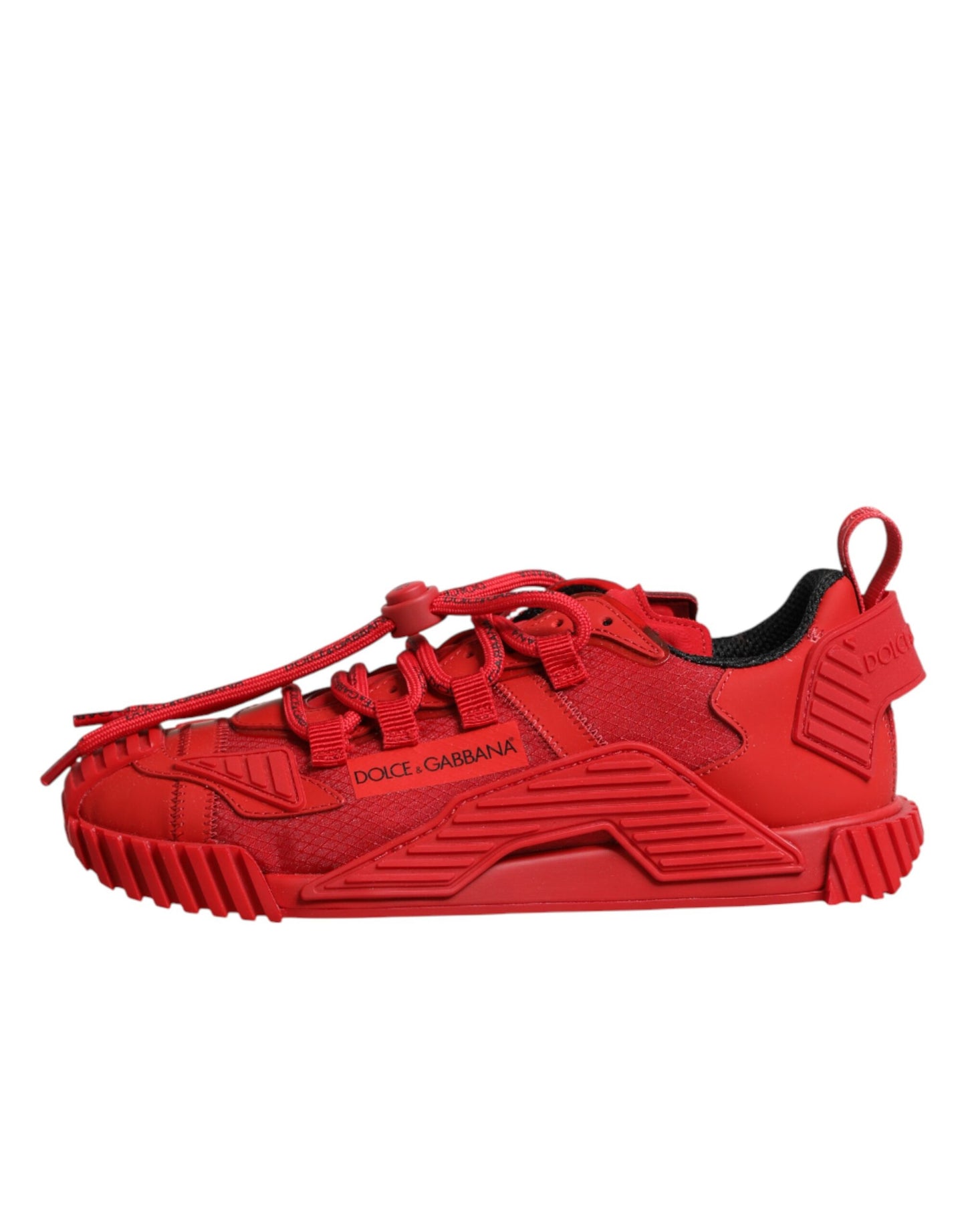 Dolce & Gabbana Red Logo Lace Low Top NS1 Sneakers