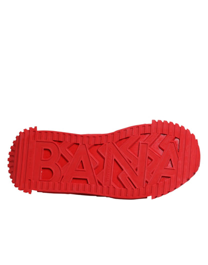 Dolce & Gabbana Red Logo Lace Low Top NS1 Sneakers