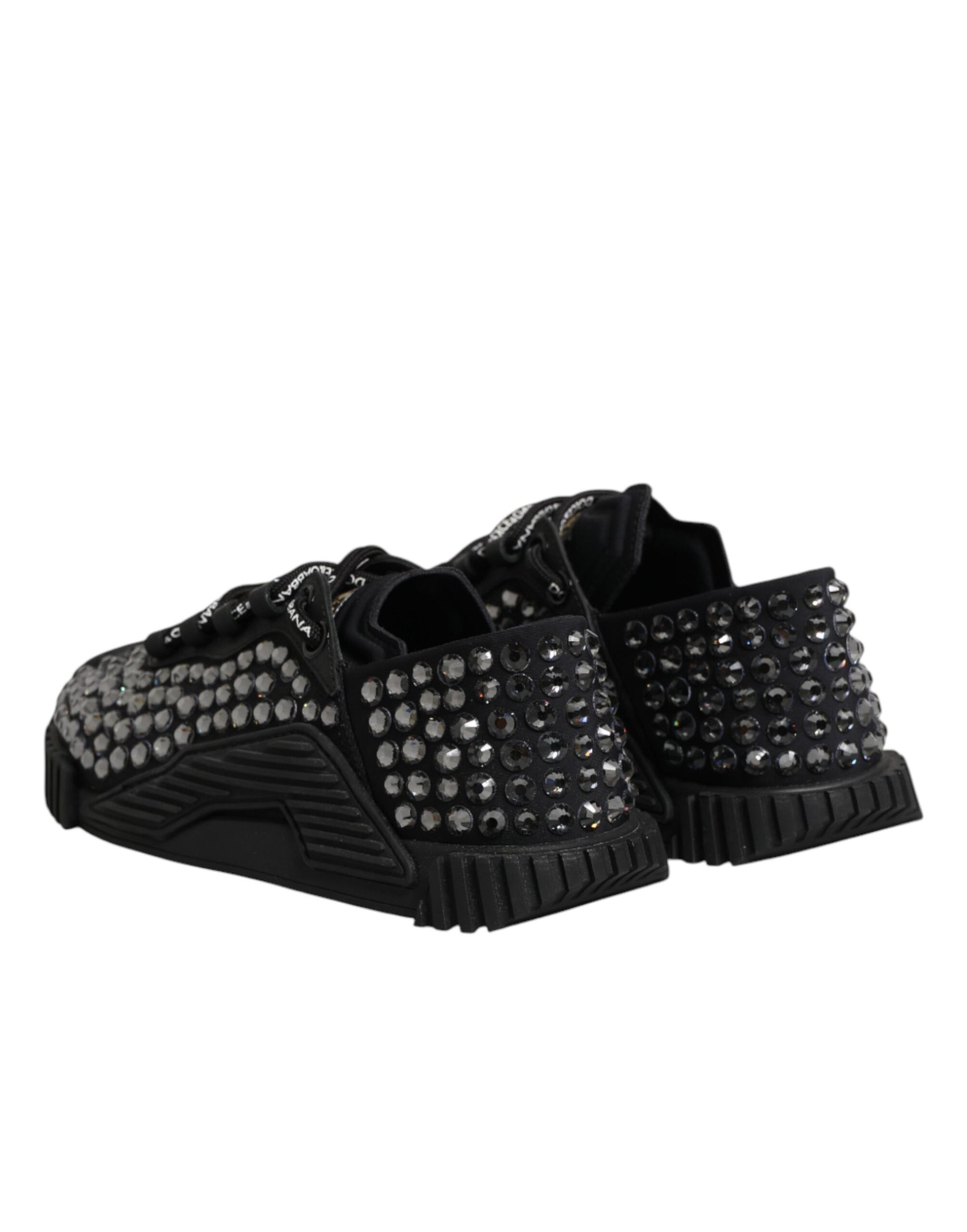 Dolce & Gabbana Black Embellished Low Top NS1 Sneakers