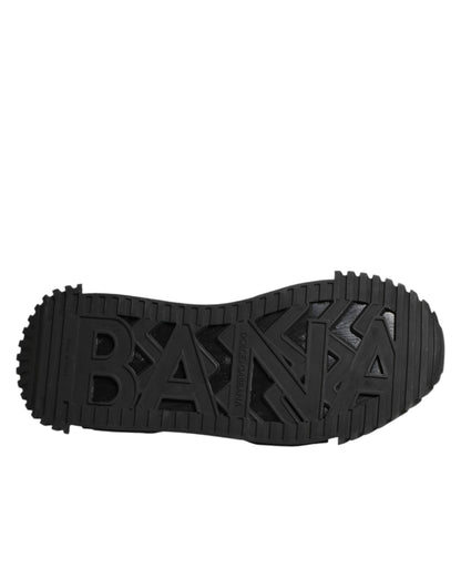 Dolce & Gabbana Black Embellished Low Top NS1 Sneakers