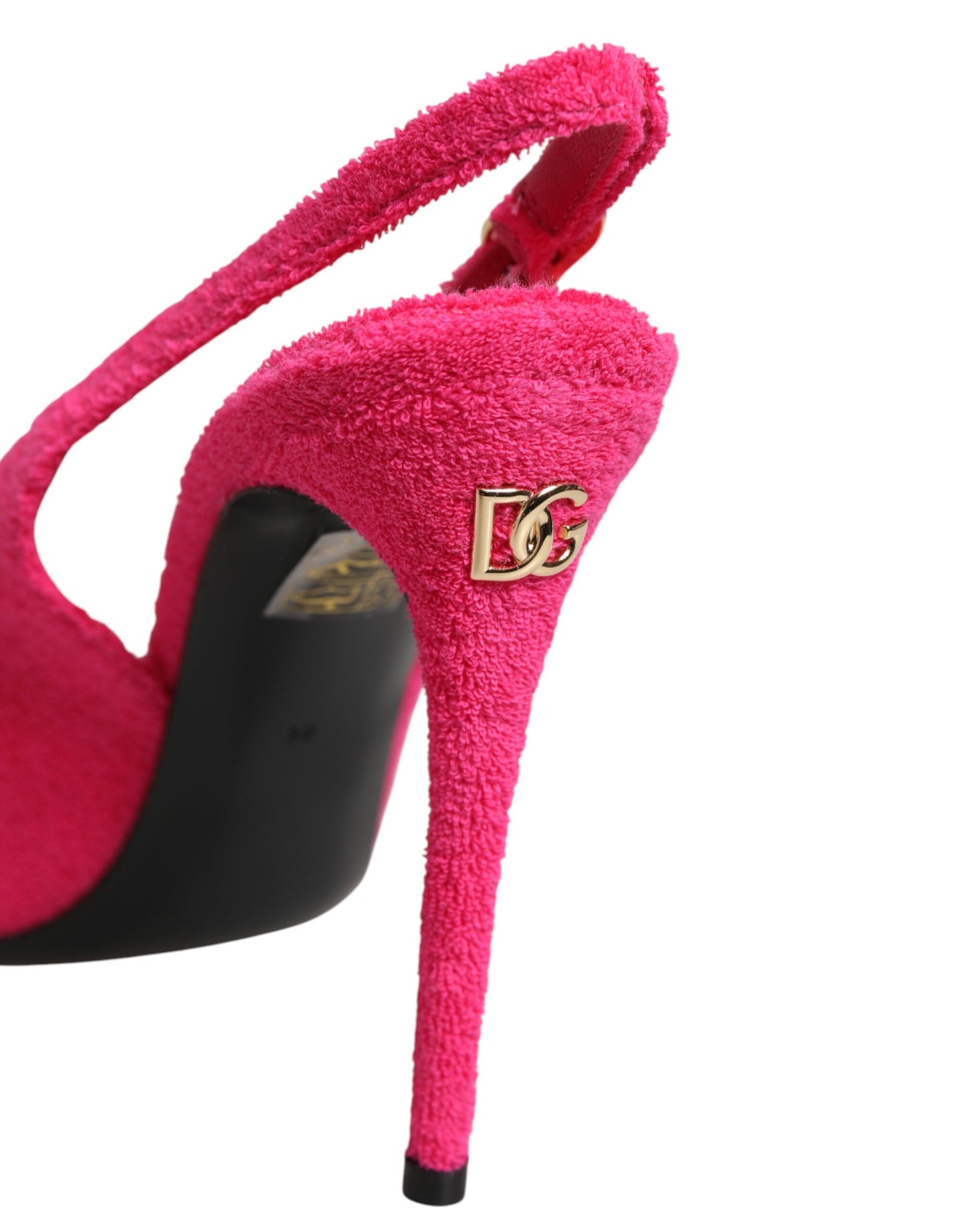 Dolce & Gabbana Pink Suede High Heels Slingback Shoes