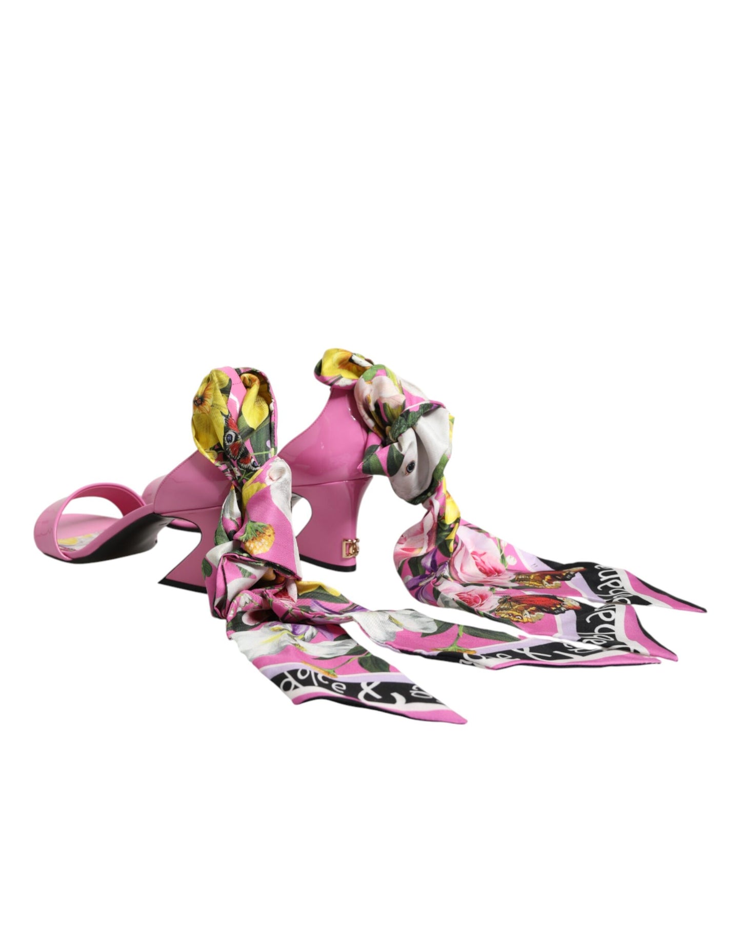 Dolce & Gabbana Pink Leather High Heels Sandals