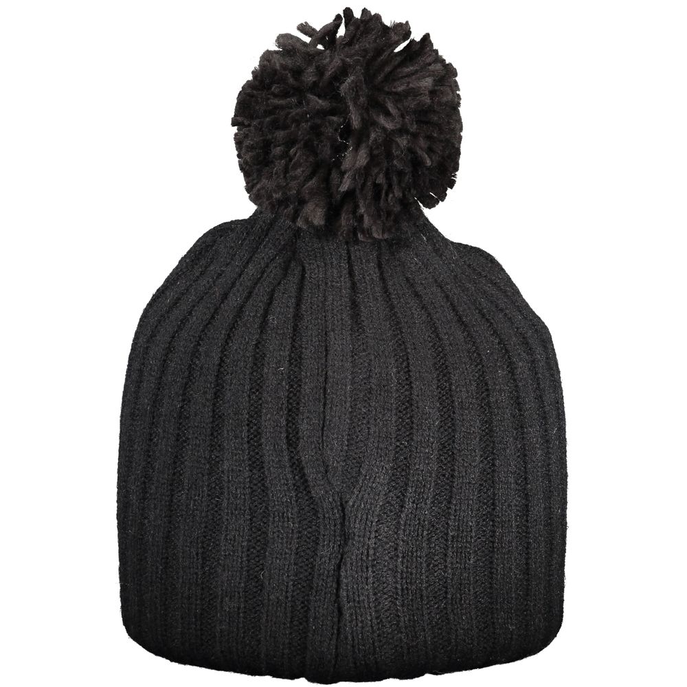 Norway 1963 Black Polyester Women Hat - Sophisticated Pompom Design