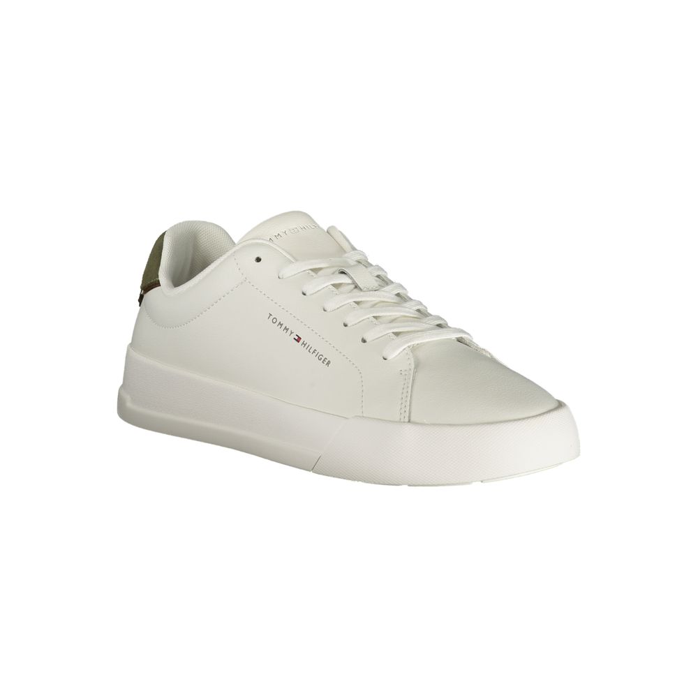 Tommy Hilfiger White Polyurethane Men Sneaker
