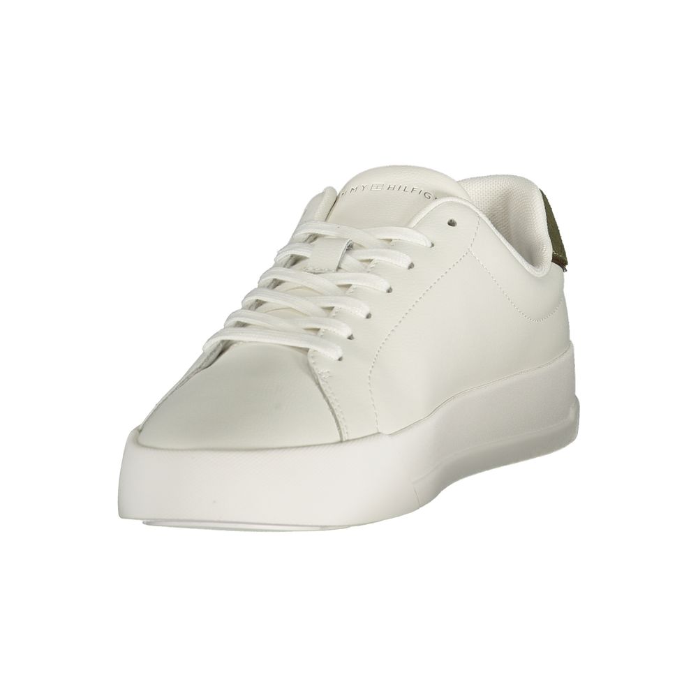 Tommy Hilfiger White Polyurethane Men Sneaker