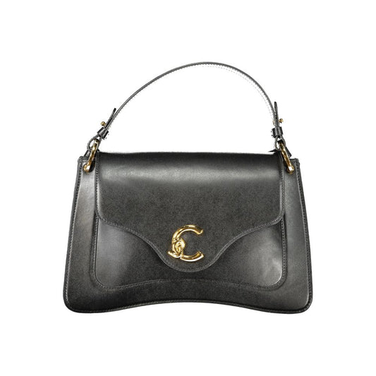 Coccinelle Black Leather Handbag - C-ME Calf Bag