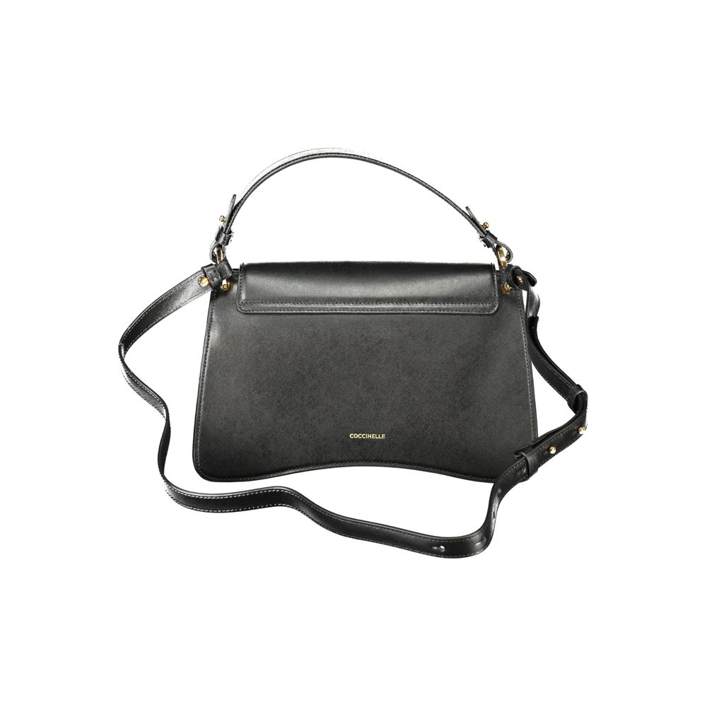Coccinelle Black Leather Handbag - C-ME Calf Bag