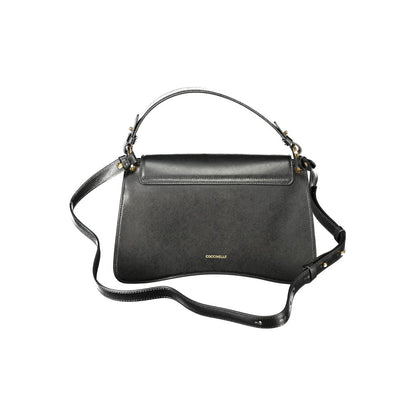Coccinelle Black Leather Handbag - C-ME Calf Bag