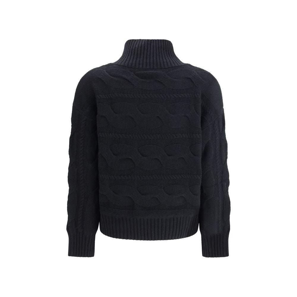 Max Mara Black Wool Sweatshirt - Timeless Elegance Redefined