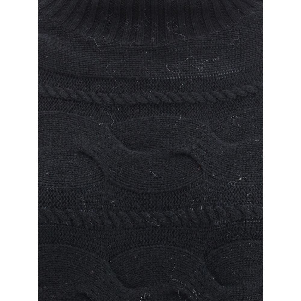 Max Mara Black Wool Sweatshirt - Timeless Elegance Redefined