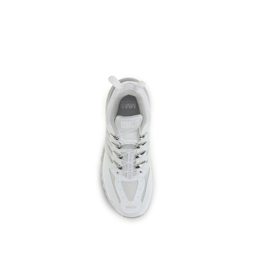 MM6 X Salomon White Polyamide Athletic Sneakers