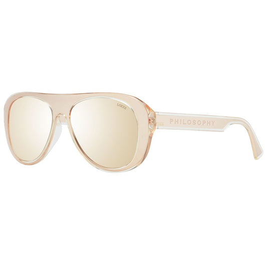 Lozza Women’s Sunglasses – Rose Gold Aviator Frame, Brown Mirrored Lenses