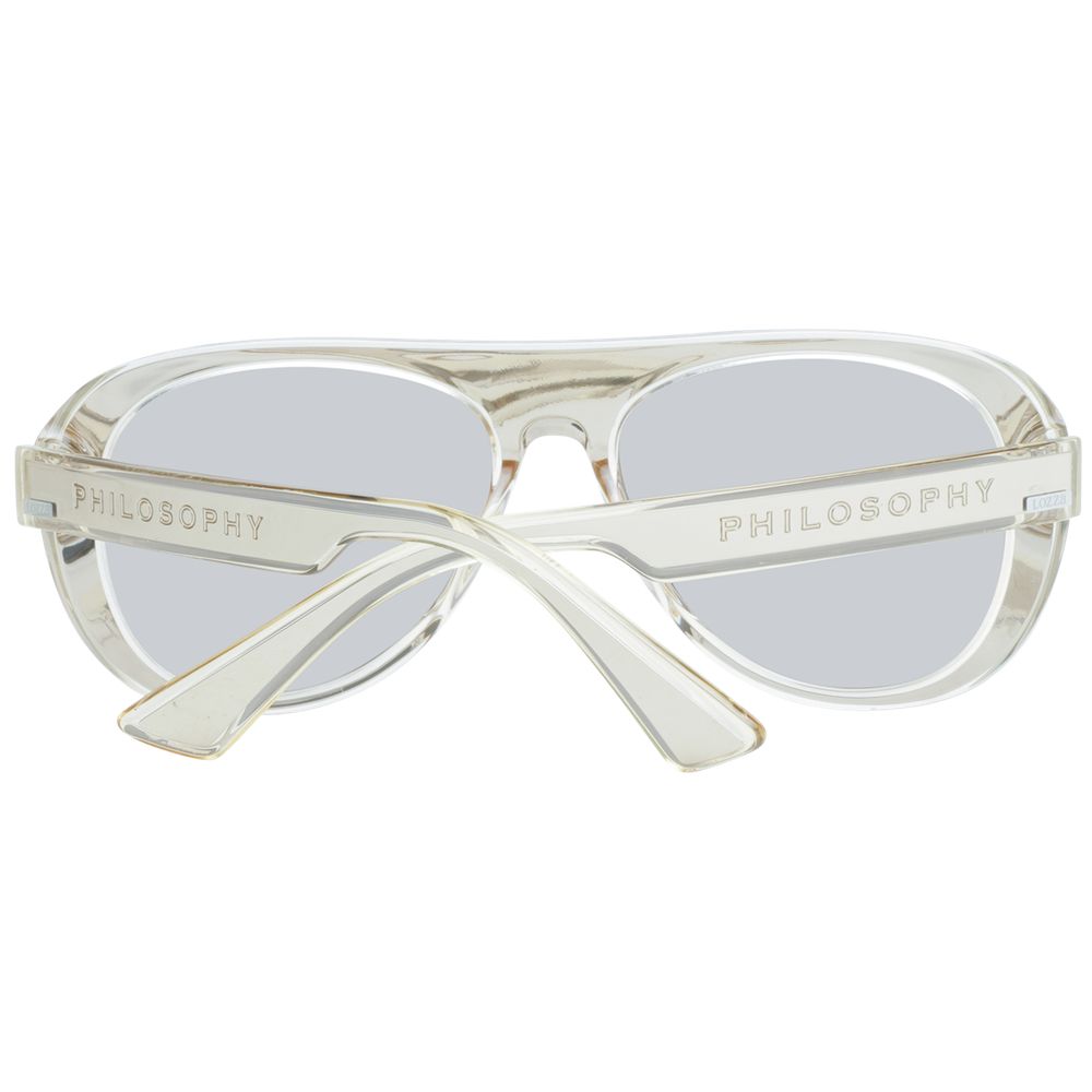 Lozza Women’s Sunglasses – Silver Aviator Frame, Grey Mirrored Lenses
