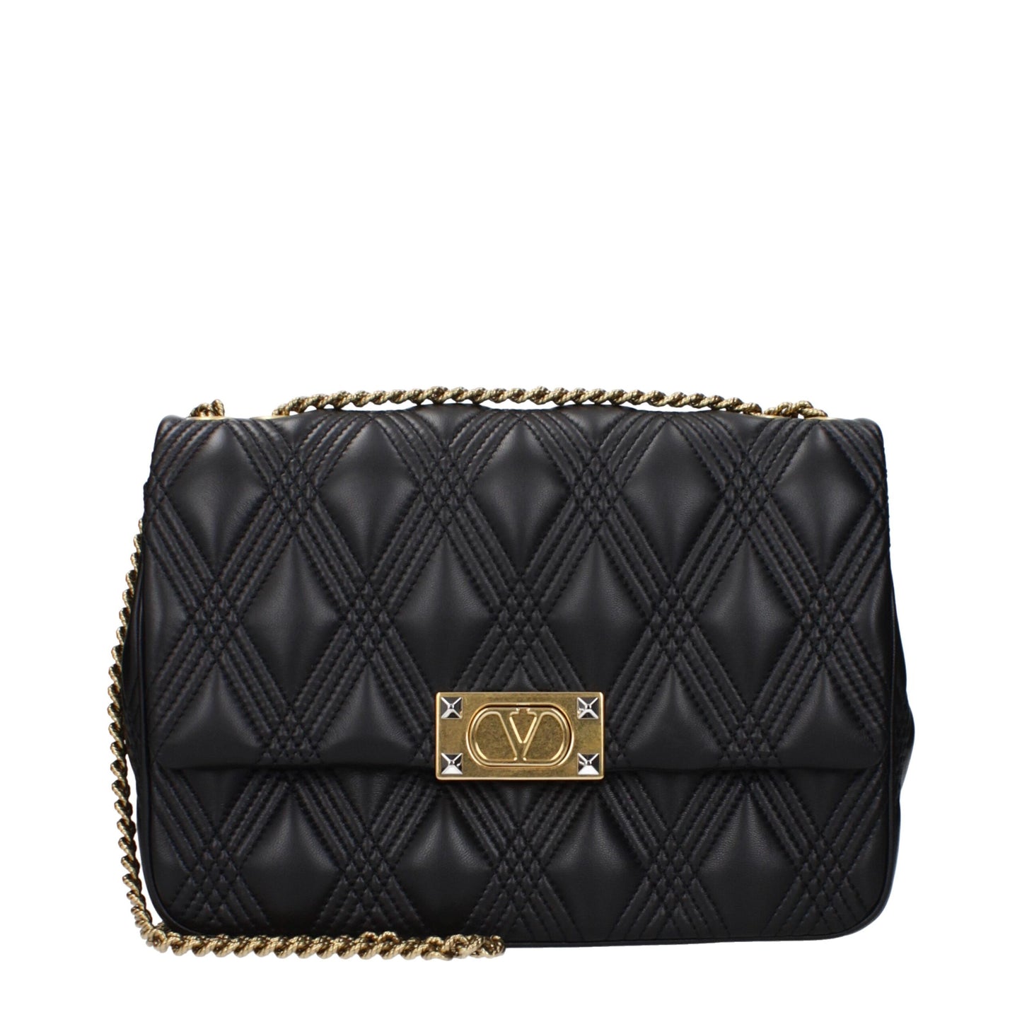 Valentino Garavani Black Leather Shoulder Bag – A Timeless Statement Piece