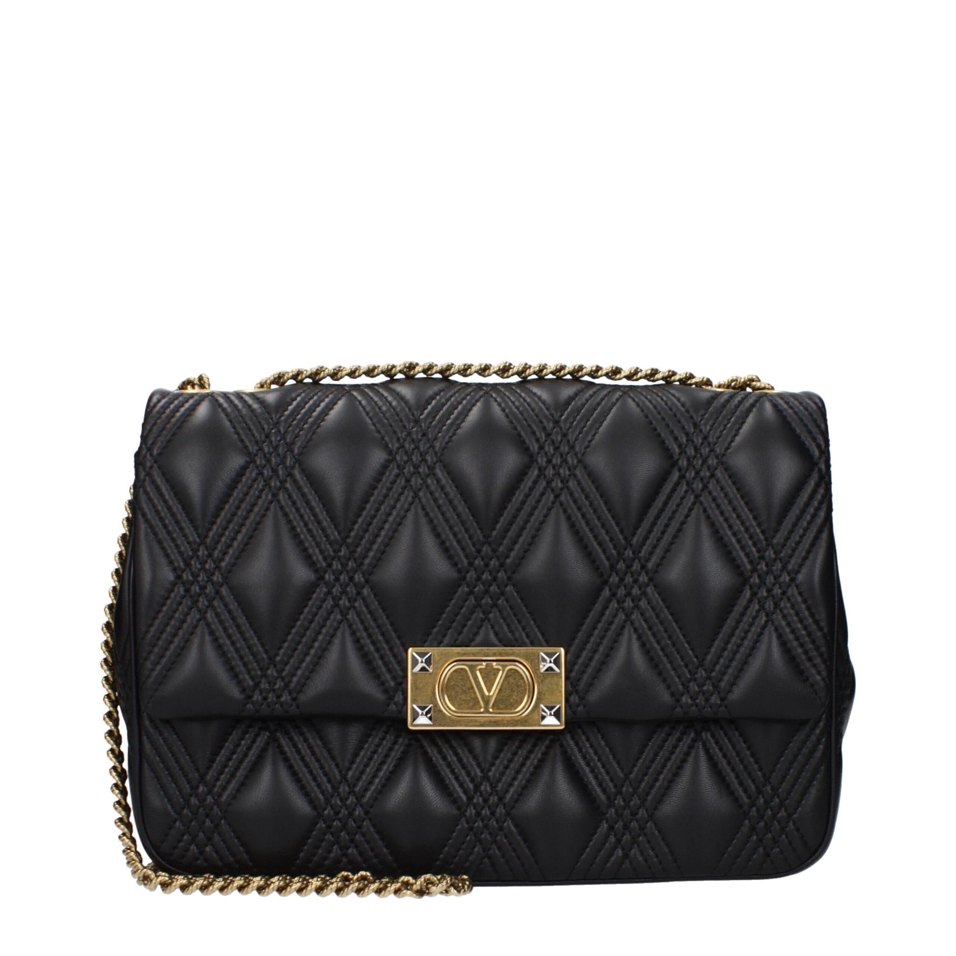 Valentino Garavani Black Leather Shoulder Bag – A Timeless Statement Piece