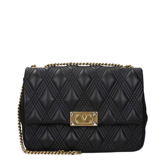 Valentino Garavani Black Leather Shoulder Bag – A Timeless Statement Piece