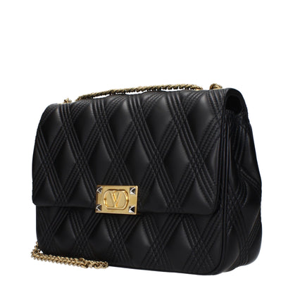 Valentino Garavani Black Leather Shoulder Bag – A Timeless Statement Piece