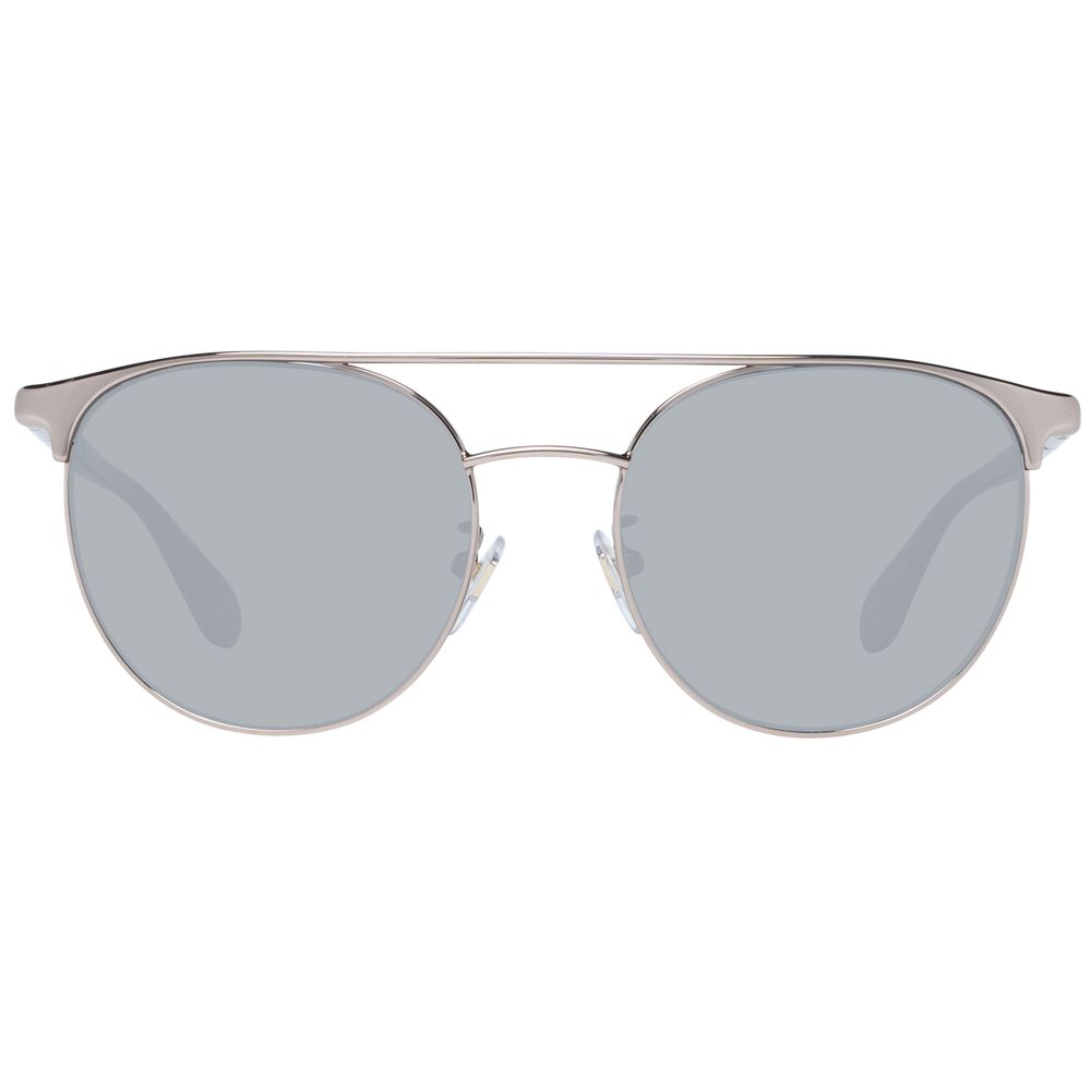 Carolina Herrera Women’s Sunglasses – Silver Aviator Frame, Blue Lenses