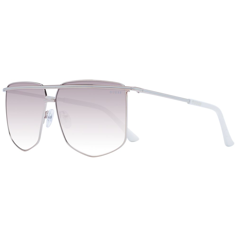 Guess Women’s Silver Sunglasses – Aviator Style with Grey Gradient Lenses
